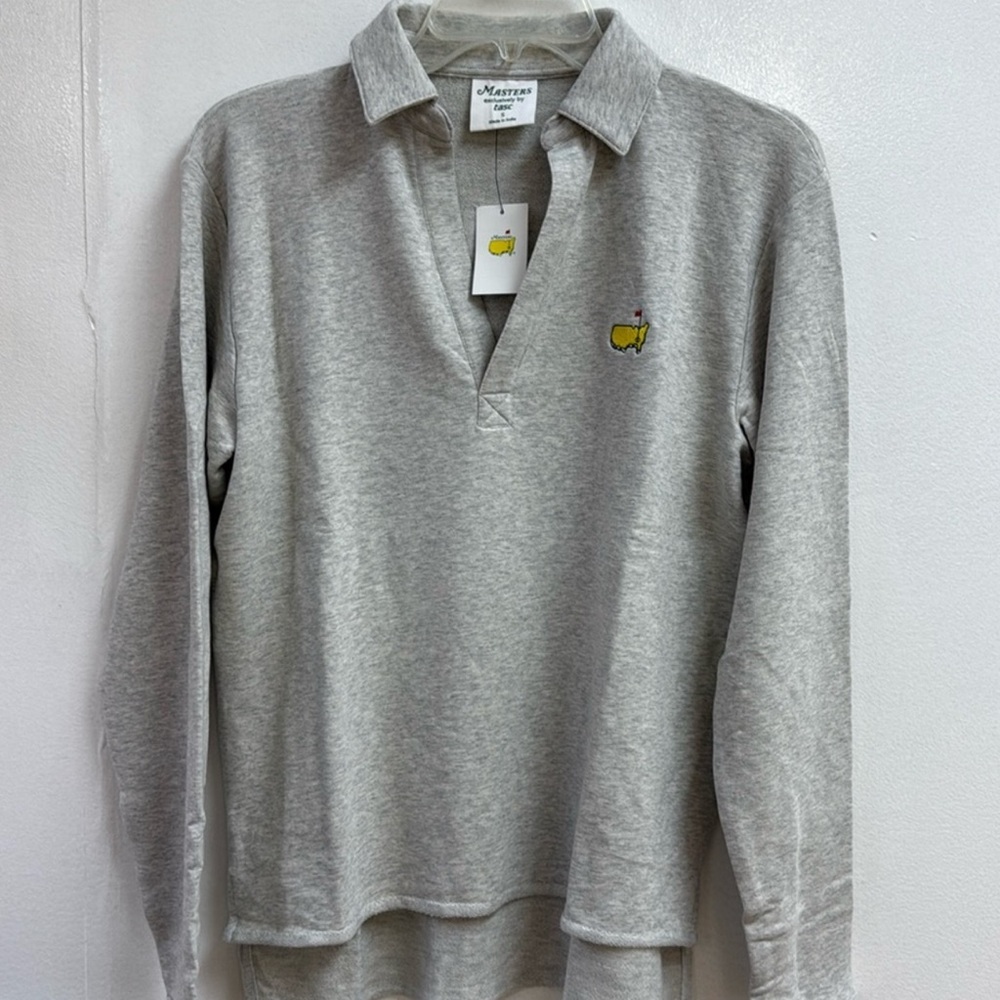 Masters Gray Long Sleeve Polo Shirt